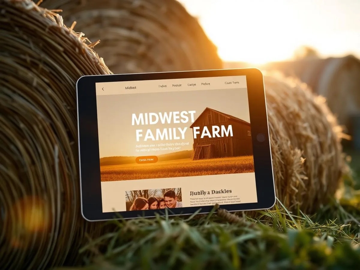 Halsted Family Farm website featuring pasture-raised meat photography and an online shop, built by KŌRA Signature for a family farm in Audubon, Iowa.